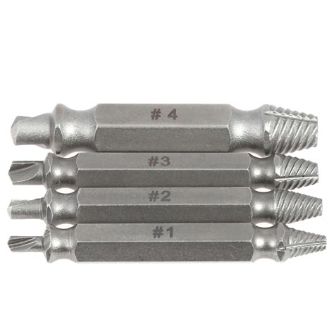 4pcs/set Mini Double-end Screws Extractor Stripped Screws Remover ...