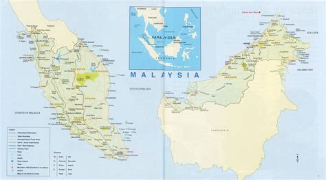 Large detailed road map of Malaysia. Malaysia large detailed road map ...