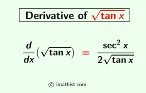 Derivative of root tanx by First Principle - iMath