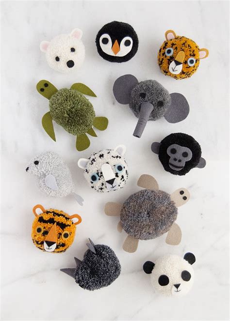 Endangered Animals Pom Poms | Handmade Charlotte in 2021 | Pom pom ...