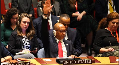 US vetoes UNSC resolution calling for ceasefire in Gaza