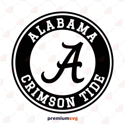 Alabama Logo Black and White SVG | PremiumSVG