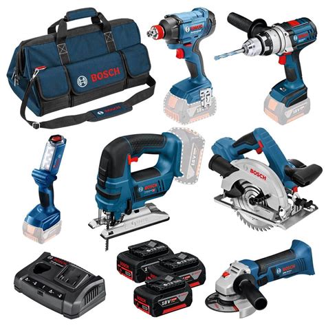 Bosch 6 Piece 18v Cordless Brushless Power Tool Kit | Power Tool Kits