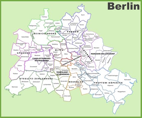 Berlin districts map