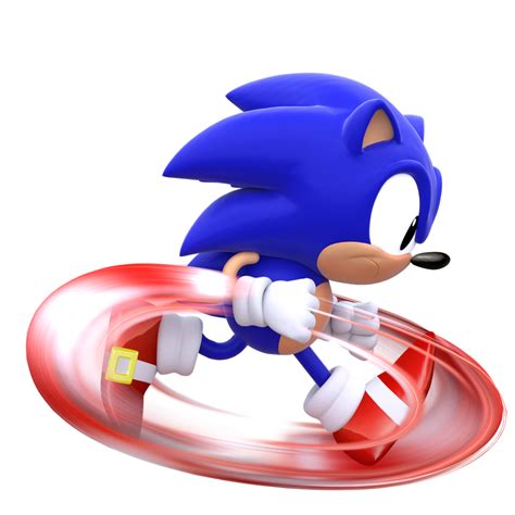 the sonic character is running on a track