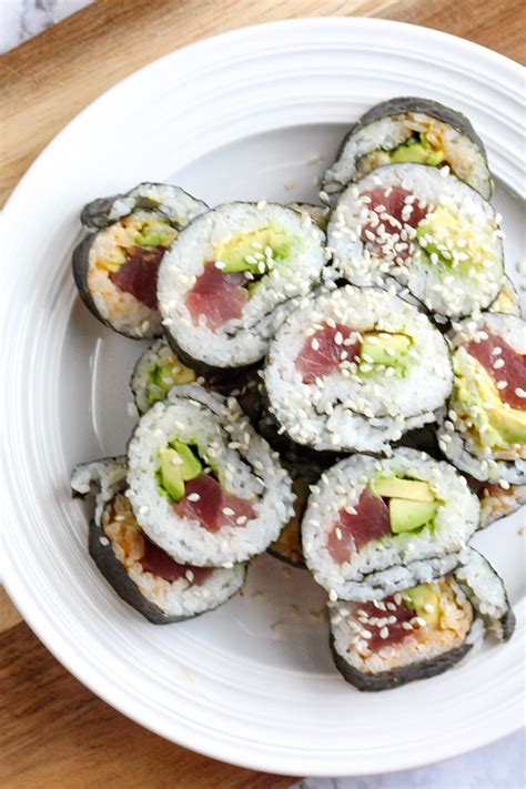 Fresh, sushi grade tuna, creamy avocado, and a delicious, spicy mayo ...