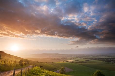 Beautiful English Countryside Landscape Over Rolling Hills Photograph ...