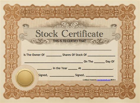 21+ Stock Certificate Templates - Word, PSD, AI, Publisher | Free ...