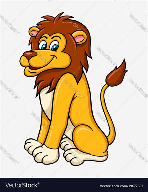 Lion cartoon character Royalty Free Vector Image