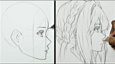 Anime Girl Drawing Side View