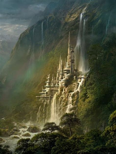 The Amazing Waterfall Castle | Amazing Snapz | Fantasy landscape ...