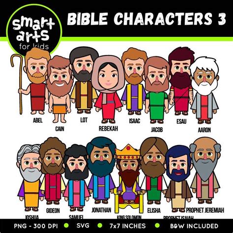 Bible Characters Clip Art 3 bible based bible characters - Etsy México