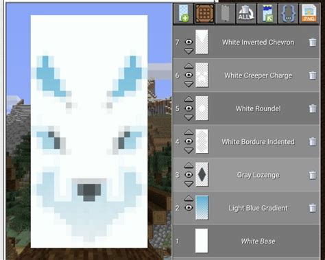 White winter fox | Minecraft banner designs, Minecraft designs ...