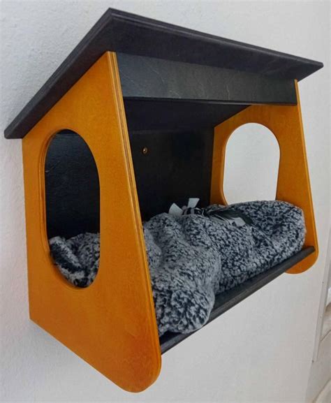 Wall Mounted Cat Bed Cottage Various Finishes Small Animal Pet | Etsy ...