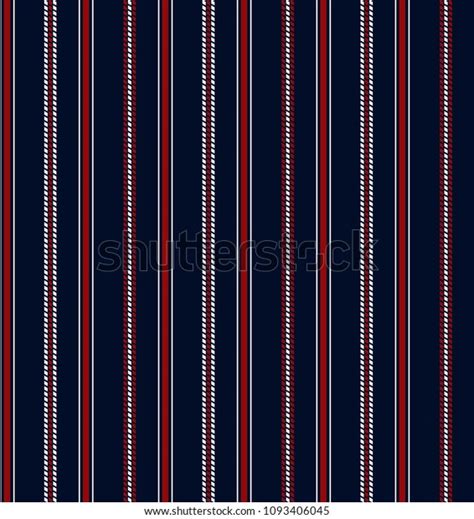 Stripe Seamless Pattern Navy Blue Red Stock Vector (Royalty Free ...