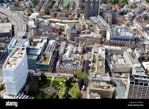 Croydon stock. An aerial view of Croydon, south London Stock Photo - Alamy