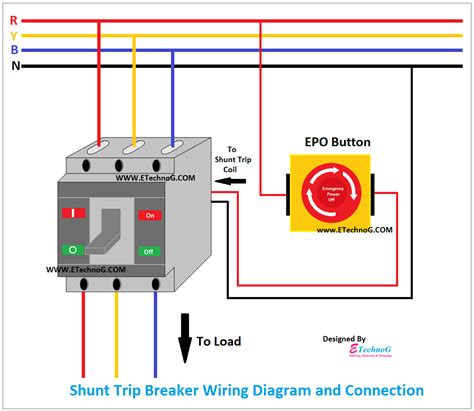 Shunt Trip Breaker Wiring Diagram, Connection, Circuit - ETechnoG