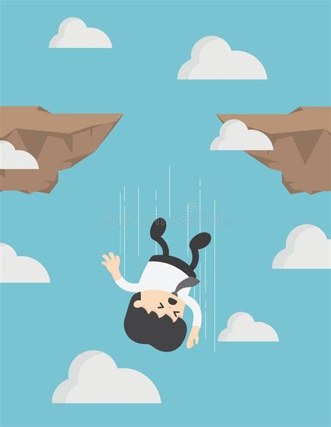 Man Falling Off Cliff Stock Illustrations – 46 Man Falling Off Cliff ...