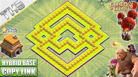 Cách Xếp Nhà Hall 5 Clash Of Clan | Best TH5 Base [HYBRID/TROPHY Base ...