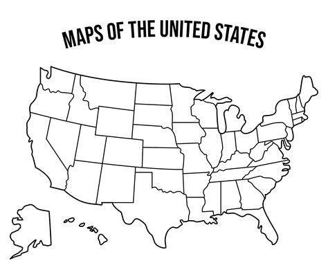 50 States Out Maps - 10 Free PDF Printables | Printablee