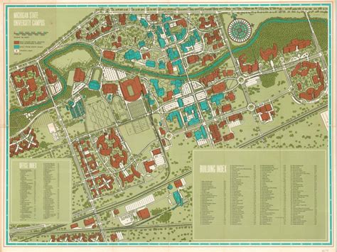 Michigan State University Campus | Curtis Wright Maps