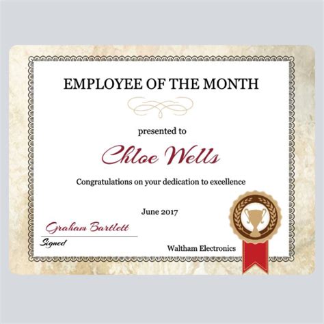 Employee Of The Month Plaque