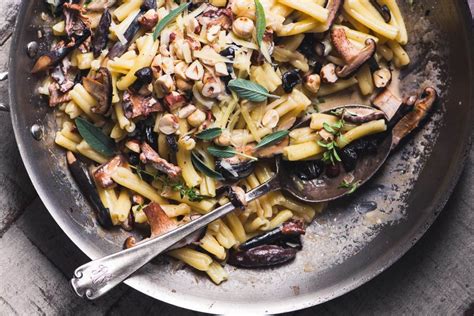 Wild Mushroom Pasta with Hazelnuts • The View from Great Island