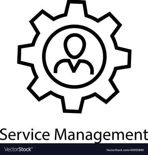 Management icon service managing Royalty Free Vector Image