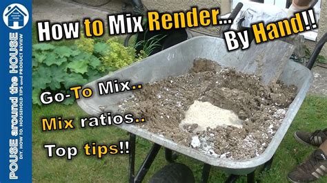 How to mix render by hand. Lime cement mortar mix ratios explained ...