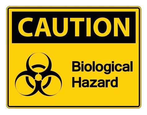 Caution Biological Hazard Symbol Sign on white background 2295483 ...