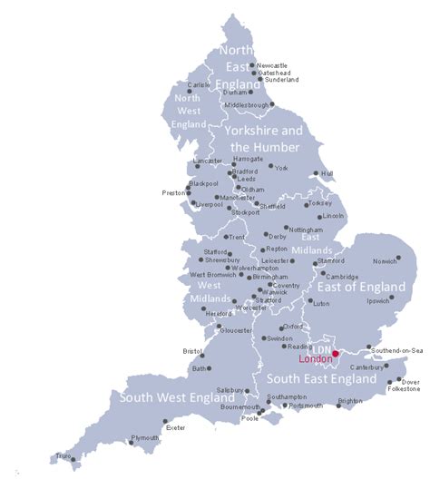 English cities and towns map | Map of England | UK Map | England Cities Map