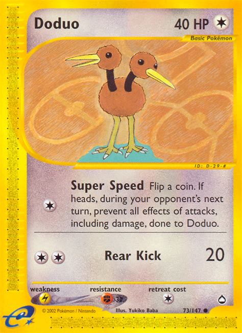 Doduo 73/147 - Aquapolis - e-Card - Pokemon Trading Card Game - PokeMasters