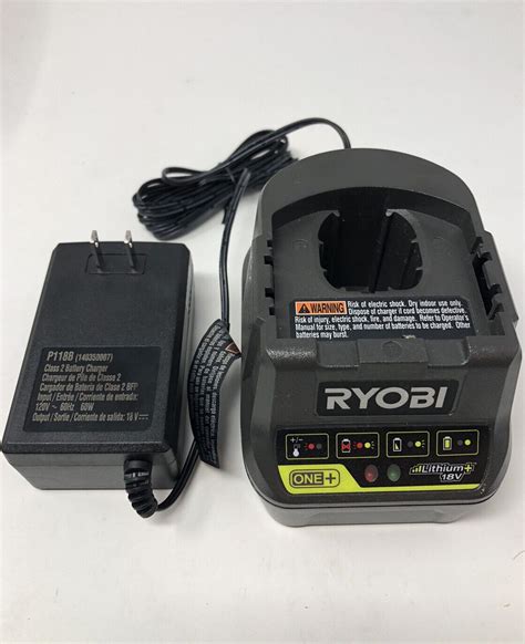 18v ryobi p118b lithium ion 18 volt compact battery charger no box ...