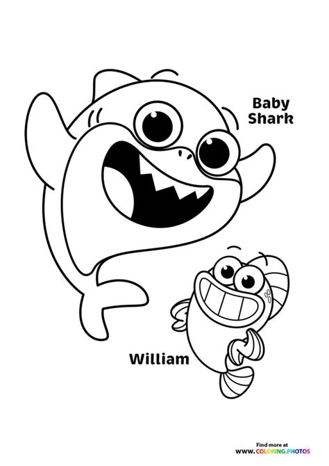 Baby Shark - Coloring Pages for kids | 100% free print or download