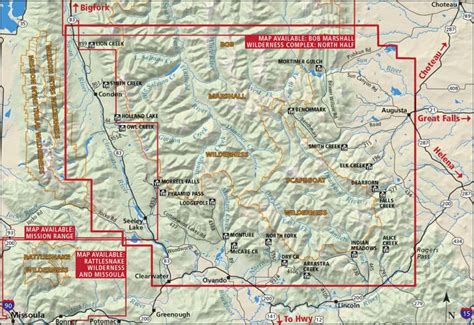 Bob Marshall Wilderness Map