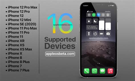 iOS 16 Supported Devices - AppleOS Beta Download