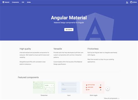 Angular Material UI component library