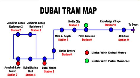 New Dubai Tram Map, Timings, Stations & Tickets 2020