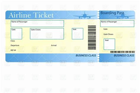 Plane Ticket Template Word | Shooters Journal Boarding Pass Template ...