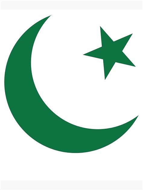 "Crescent And Star Pakistan Flag" Poster for Sale by kamrankhan | Redbubble