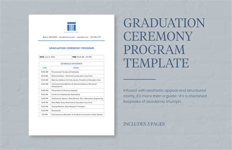 Graduation Program Template Google Docs