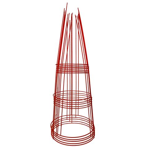 Red Tomato Cage Heavy Duty Steel 5 Pack Outdoor Plant Vine Support ...