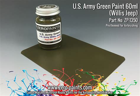 U.S. Army Willis Jeep Green Paint 60ml | ZP-1350 | Zero Paints