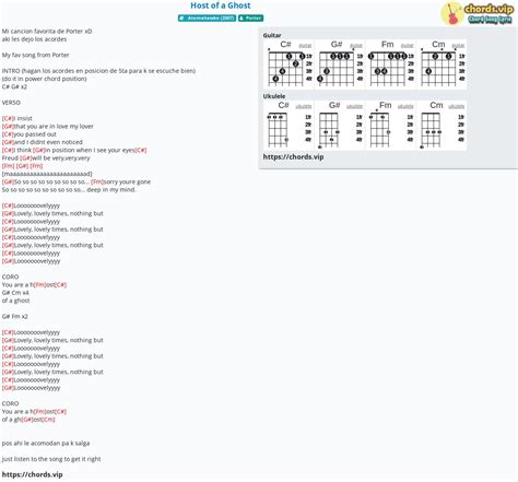 Chord: Host of a Ghost - Porter - tab, song lyric, sheet, guitar ...