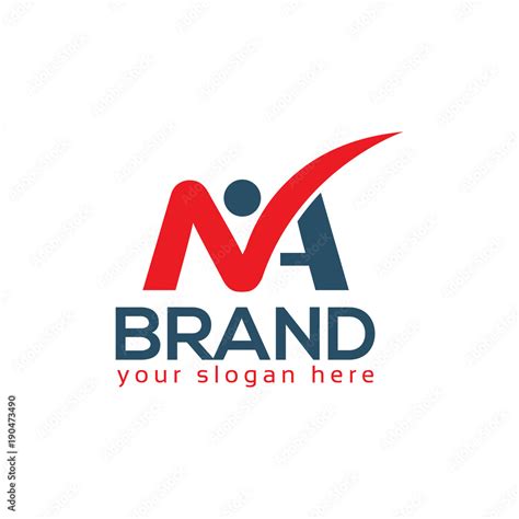 MA logo with people. MA letter. Flat logo design Stock Vector | Adobe Stock