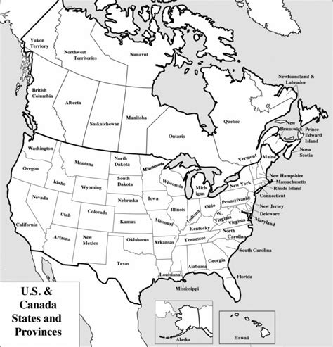 Map Usa States Blank Outline Printable United States Outline | A4 ...