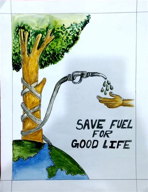 Competition Better Environment Poster On Save Fuel - Foto Kolekcija