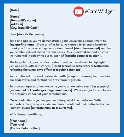 Scholarship Donor Thank You Letter Template - Infoupdate.org