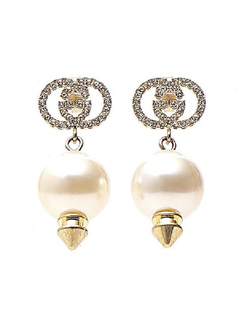 Gucci Gg Faux Pearl Earrings In Multi | ModeSens