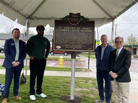 Historical marker dedicated at St. Vincent-St. Mary High School in Akron